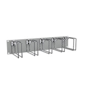 Enoc - Komponente für Verdrahtung, Kabeleinführung und -fixierung (Gehäuse/Schaltschr.) Querrangierpanel CPM 02-RAL 7035 2 HE, gr/chrom