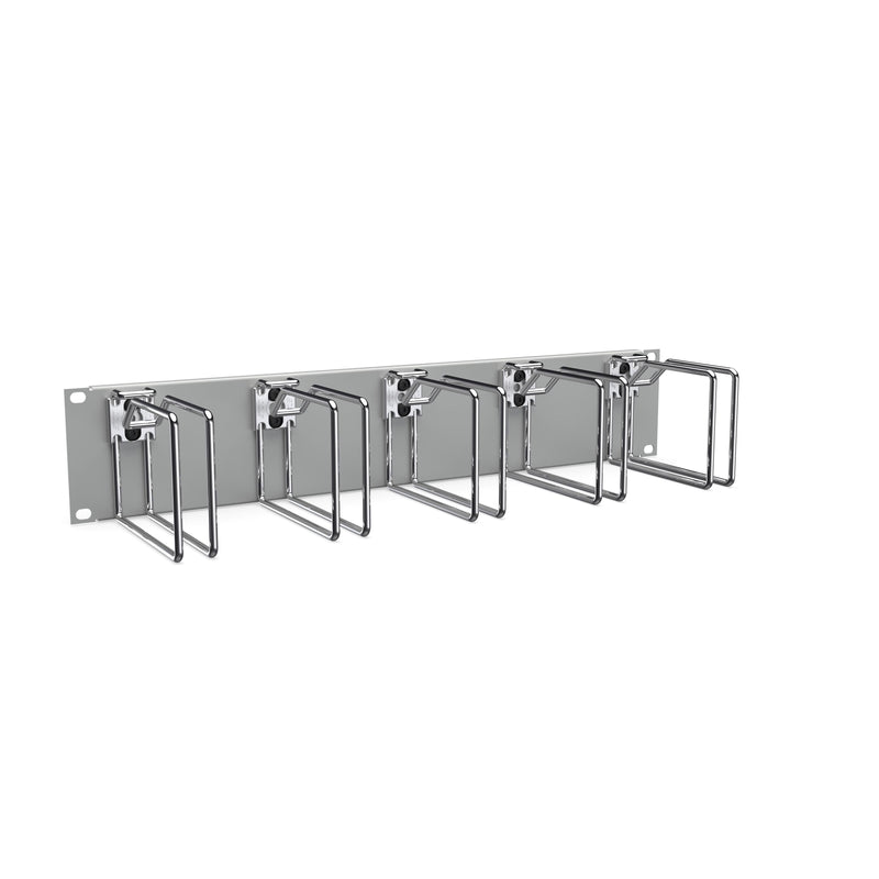 Enoc - Komponente für Verdrahtung, Kabeleinführung und -fixierung (Gehäuse/Schaltschr.) Querrangierpanel CPM 02-RAL 7035 2 HE, gr/chrom