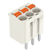 WAGO - Leiterplattensteckverbinder 1-Leiter-THT-Federleiste 2092-1173 CAGE CLAMP,lichtgrau − 200 Stück