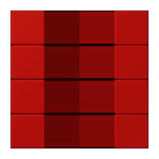 Jung - Abdeckung/Bedienelement für Installationsschalterprogramme Tastensatz 4fach LC 504 TSA 227 rouge vermillon 31