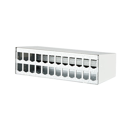 Metz Connect - Frontpanel/Patchpanel leer (Schaltschrank) AP-Gehäuse 2x12Port 130861-2402-E rws − 1 Stück