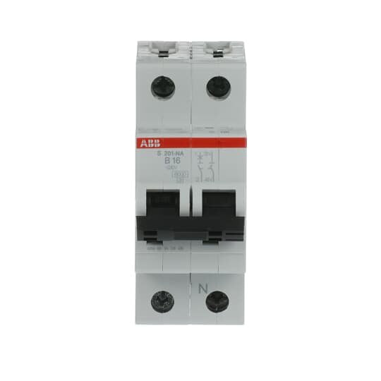 ABB Stotz S&J - Leitungsschutzschalter Sicherungsautomat S201-B16NA 6kA 16A B 1p+N (2p)