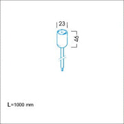 Zumtobel - Mechanisches Zubehör/Ersatzteile für Leuchten Gewindestangenabhängung S2 505390 ws 1000mm