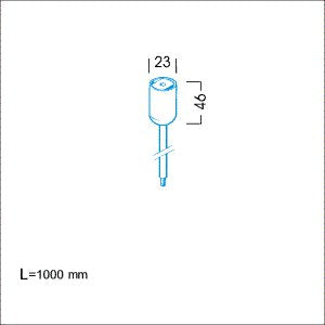 Zumtobel - Mechanisches Zubehör/Ersatzteile für Leuchten Gewindestangenabhängung S2 505390 ws 1000mm