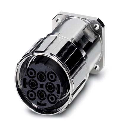 Phoenix Contact - Rundsteckverbinder, feldkonfektionierbar (Industriesteckverbinder) Gerätesteckverbinder SM-7ES1N8AY000 Vorderwand