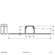EVN Lichttechnik - Mechanisches Zubehör/Ersatzteile für Leuchten Profil m.Abdeckung APTB2AM300