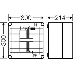 Hensel - Sammelschienengehäuse Mi 6202 mit Adapter 250A