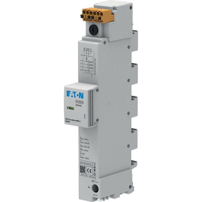 Eaton - Kombi-Ableiter für Energietechnik Überspannungsableiter SPZT123-300/3+NPE-S f.40mm Sammelschiene