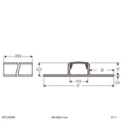 EVN Lichttechnik - Mechanisches Zubehör/Ersatzteile für Leuchten Alu-Profil m. Abdeckung APFL2AM200 opal, 2m