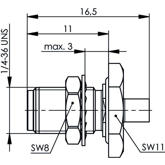 Telegärtner - Koax-Steckverbinder SMA-Kabeleinbaubuchse AU 100024675 G11 (UT-85) − 5 Stück