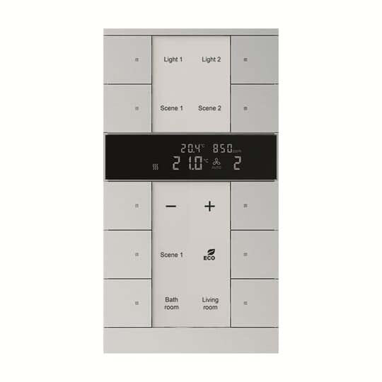 Busch-Jaeger - Bussystem-Physikalischer Sensor HVAC/CO2-Gerät SBC/U10.0.1-83 10fach, BE,alusilber