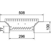 OBO Bettermann - Anbau-Abzweigstück für Kabelrinne Anbau-Abzweigstück RAA 130 A2 Kabelrinne 110x300