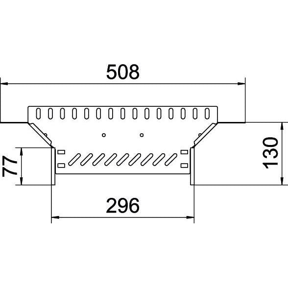 OBO Bettermann - Anbau-Abzweigstück für Kabelrinne Anbau-Abzweigstück RAA 130 A2 Kabelrinne 110x300