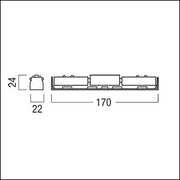 Zumtobel Group - Elektrisches Zubehör/Ersatzteile für Leuchten Verbinder (elektrisch) SUP2 TRACK #22169788 Silber