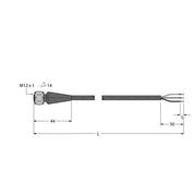 Turck - Konfektioniertes Sensor-Aktor-Kabel Food Beverage hygienic RKH4-15/TFE PVC Anschlussleitung