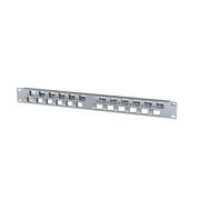 Metz Connect - Frontpanel/Patchpanel leer (Schaltschrank) Modulträger 19Z 1HE 130926A0003KE 24P gew.gr leer Key