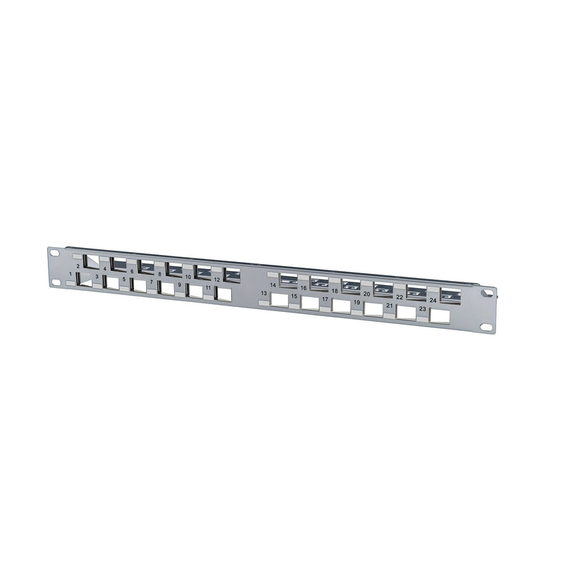 Metz Connect - Frontpanel/Patchpanel leer (Schaltschrank) Modulträger 19Z 1HE 130926A0003KE 24P gew.gr leer Key