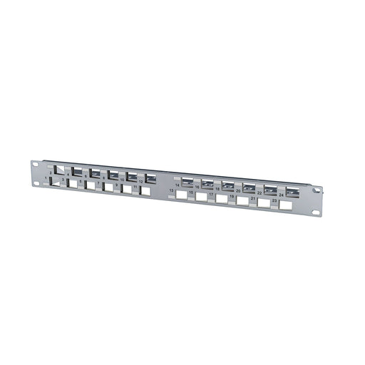 Metz Connect - Frontpanel/Patchpanel leer (Schaltschrank) Modulträger 19Z 1HE 130926A0003KE 24P gew.gr leer Key