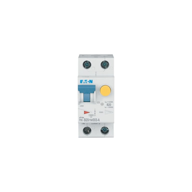 Eaton - Kombination FI-Schalter/Leitungsschutzschalter FI/LS-Kombischalter PXK-B20/1N/003-A B 20A 1p+N, 30mA