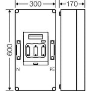 Hensel - Sicherungslasttrennschalter mit Gehäuse Sicherungsgehäuse Mi 5451 1xNH1 3p. 250A+PE+N