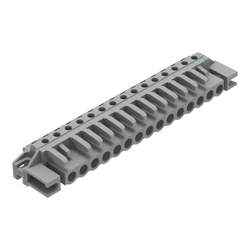 WAGO - Leiterplattensteckverbinder THT-Federleiste abgewink. 232-245/047-000 Rastermaß 5mm,grau − 25 Stück