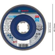 Bosch - Trenn-/Schleifscheibe PRO X571 2608619208 Fächerschleifscheibe