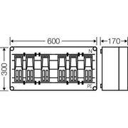 Hensel - Sicherungslasttrennschalter mit Gehäuse Mi-Sich.lasttrenn.-Gehäuse Mi 6495 6x3xNH000, 5pol
