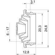OBO Bettermann - Kabeleinsteckstutzen Einsteckdichtung EDS M20 LGR für 3mm Wandstärke − 100 Stück