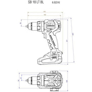 Metabowerke - Schlagbohrmaschine (Akku) Akku-Schlagbohrmaschine SB 18 LT BL #800