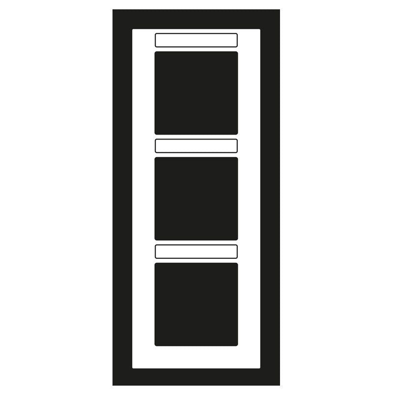 Jung - Abdeckrahmen Rahmen 3-f Schriftf. senkr AC 583 BFNA ANM anthrazit matt