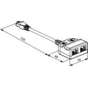 Telegärtner - Kommunikationstechnik-Adapter Modular-T-Adapter 100023153 1x10/100BT,1xISDN/g. − 1 Stück