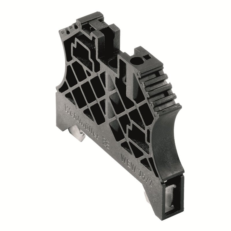 Weidmüller - Endklammer/-halter für Reihenklemme Endwinkel WEW 35/2 V0 GF SW Wemid, schwarz − 100 Stück