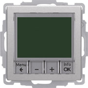 Berker - Raumthermostat/Uhrenthermostat Temperaturregler alu/lack 20446084 Schließer+Zentralst