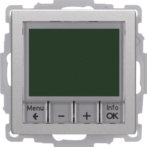 Berker - Raumthermostat/Uhrenthermostat Temperaturregler alu/lack 20446084 Schließer+Zentralst