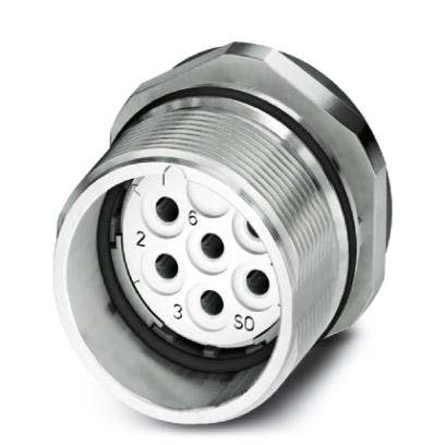 Phoenix Contact - Rundsteckverbinder, feldkonfektionierbar (Industriesteckverbinder) Gerätesteckverbinder CA-07S1N126Y00 Vorderwand