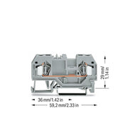 WAGO - Durchgangs-Reihenklemme Durchgangsklemme 281-901 gr 0,08-4qmm