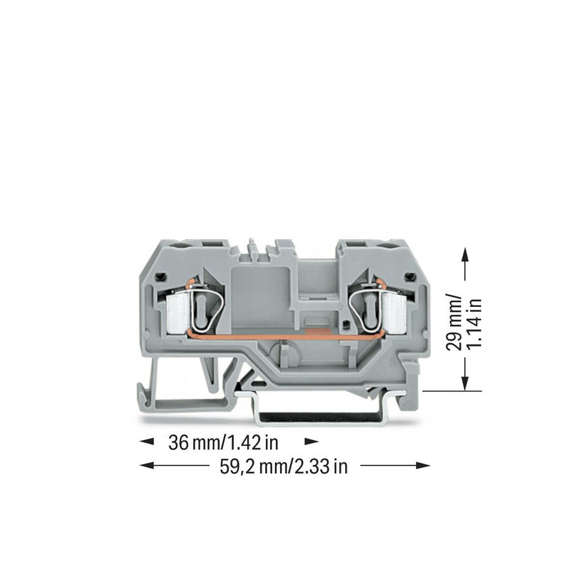 WAGO - Durchgangs-Reihenklemme Durchgangsklemme 281-901 gr 0,08-4qmm