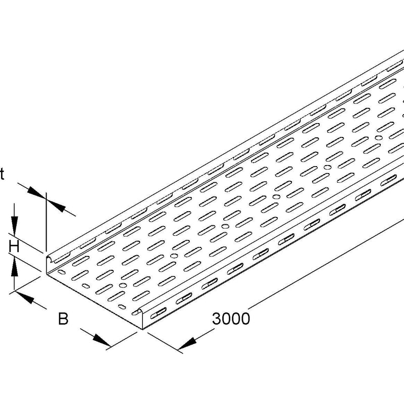 Niedax - Kabelrinne Rinne RL 35.100 F − 3 Meter