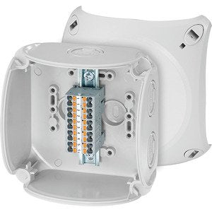 Hensel - Dose, Gehäuse für Montage auf der Wand/Decke Kabelabzweigkasten KF 0402 P 1,5-2,5qmm 5pol. − 5 Stück by Hensel
