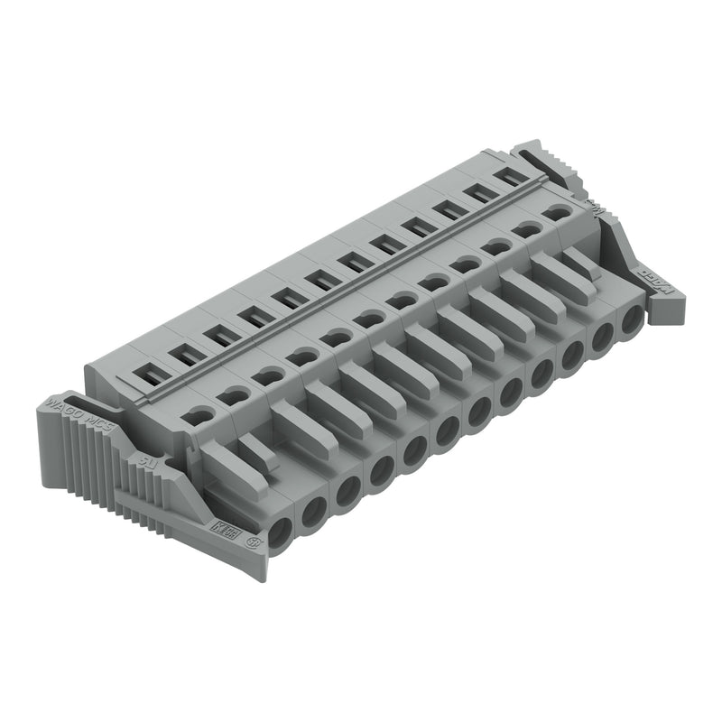 WAGO - Kabelsteckverbinder für Leiterplattensteckverbinder 1-Leiter-Federleiste 231-112/037-000 CAGECLAMP,2,5 mm²,gr − 25 Stück