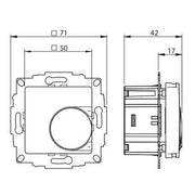 Eberle Controls - Raumthermostat/Uhrenthermostat UP-Raumregler 5-30C AC24V UTE 1012-RAL9010-G50 1Öffner