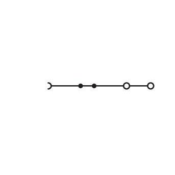 WAGO - Neutralleitertrenn-Reihenklemme 2-Leiter-Potentialausglkl. 2002-7211 2,5mm² − 50 Stück
