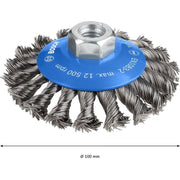 Bosch - Rotierende Drahtbürste PRO Metal heavy 2608622011 Kegelbürste 100 x