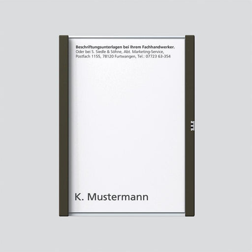 Siedle&Söhne - Zubehör/Ersatzteile für Türkommunikation Namensschild graph-met kpl 200029035-00 f.TM 611-1 GM − 1 Stück