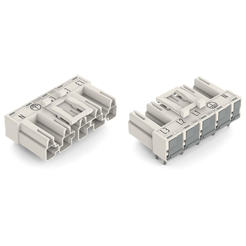 WAGO - Leiterplattensteckverbinder Stecker für Leiterplatten 770-835/011-000 5-polig,weiß − 50 Stück