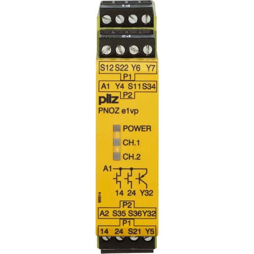Pilz - Gerät zur Überwachung von sicherheitsgerichteten Stromkreisen Not-Aus-Schaltgerät PNOZ e1vp C #784132 300/24VDC 1so 1so t