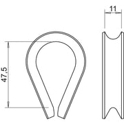 OBO Bettermann - Zubehör/Ersatzteile für Abspannseil Seilkausche 946 10 A4 10mm − 10 Stück