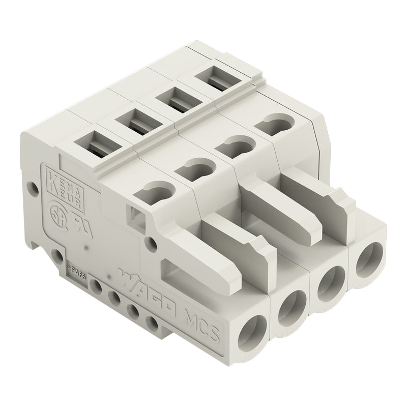 WAGO - Kabelsteckverbinder für Leiterplattensteckverbinder Federleiste 721-104/026-000 0,08-2,5qmm, 4p. − 100 Stück