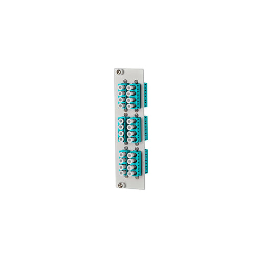 Metz Connect - Patchpanel LWL OpDAT REGpro24 Frontplatte 15024A7806-E 6xQ-LC aqua