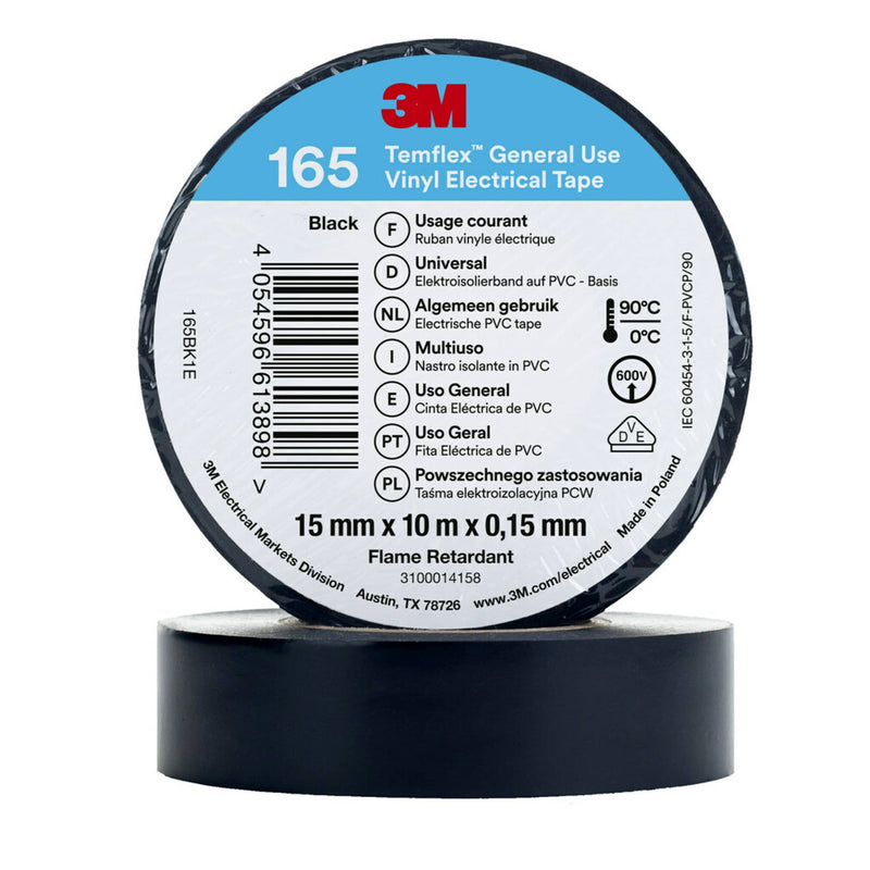 3M - Klebeband PVC Elektro-Isolierband Temflex165 sw15X10 165BK1E